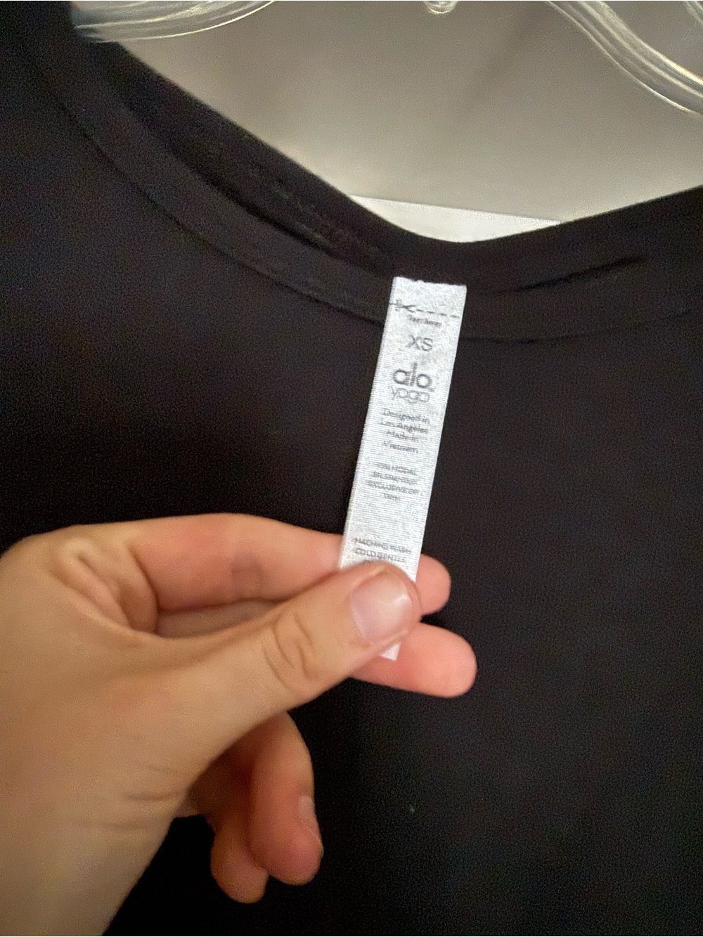Alo Women's Black Twist-Front Long Sleeve Top - Picture 4 of 5